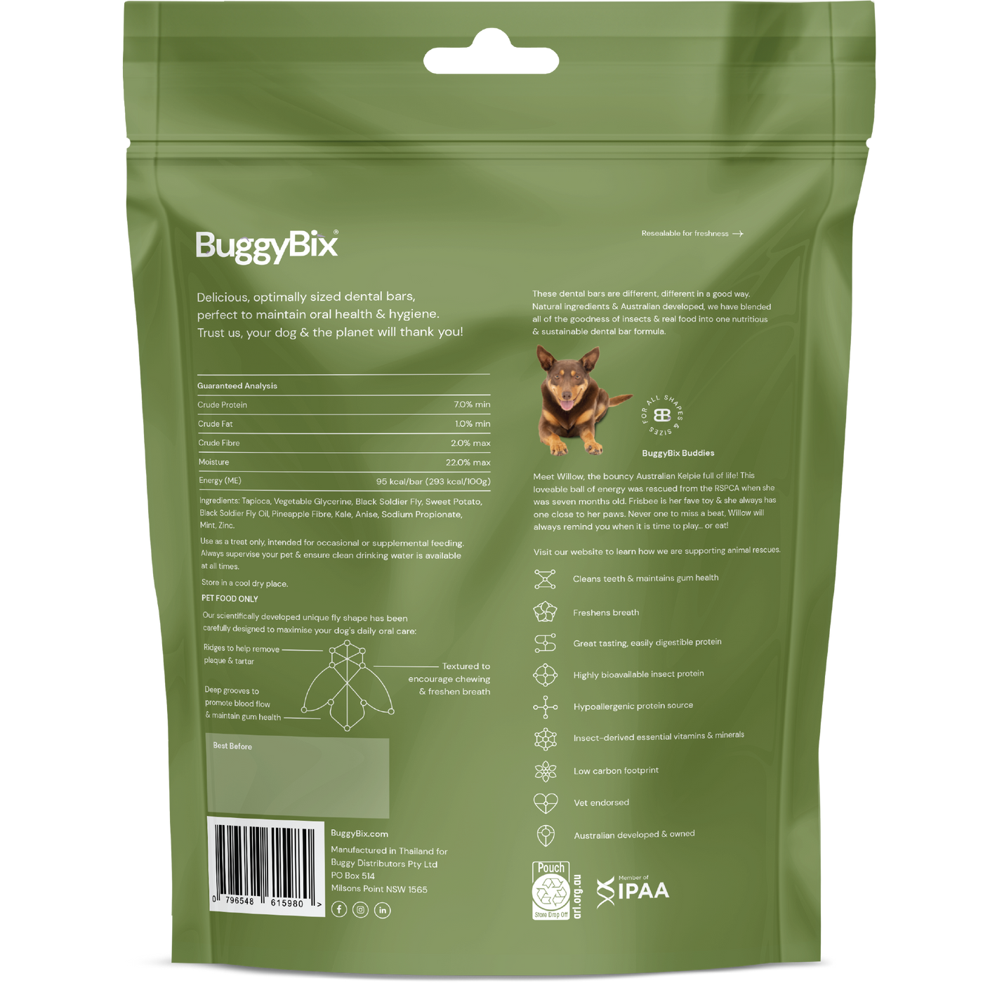 Eco-Protein Dental Bars (Medium Dogs 10kg - 25kg)