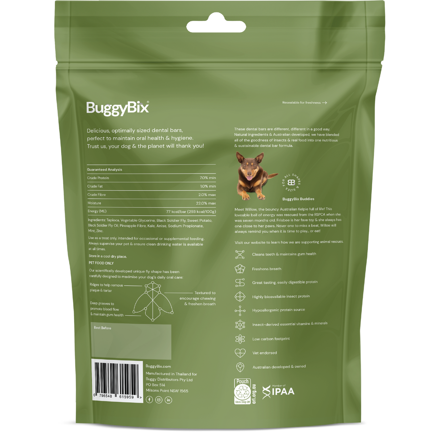 Eco-Protein Dental Bars (Small Dogs under 10kg)